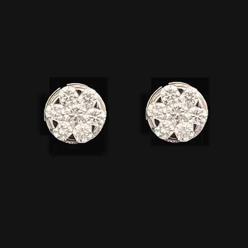 Two-in-one Gold Diamond Radiance Earrings